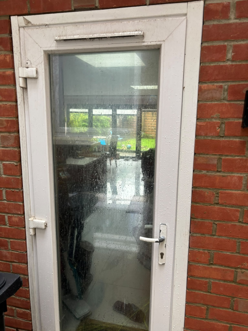 Glass Door Before Clean — Chichester